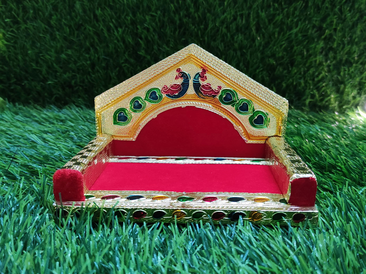 Twin Peacock Decorative Singhasan