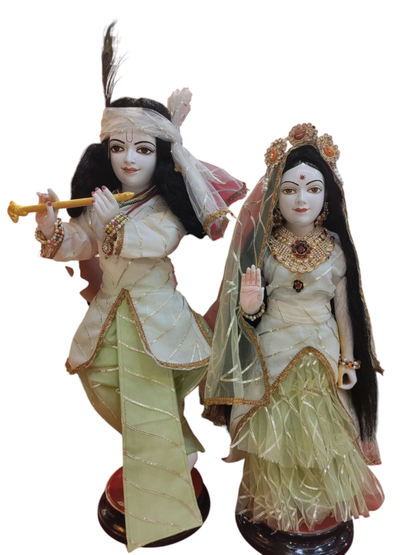 Elegant Radha Krishna Jodi Dress Set | 2 feet - Image 2
