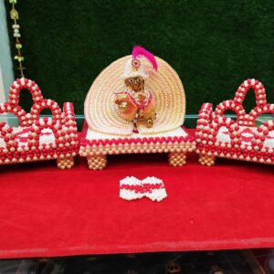 Pearl Beaded Bal Gopal Seating Set (Moti Set)