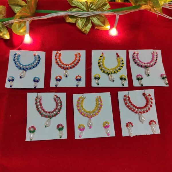 Moti mala with bali set for suitable size [1-4]