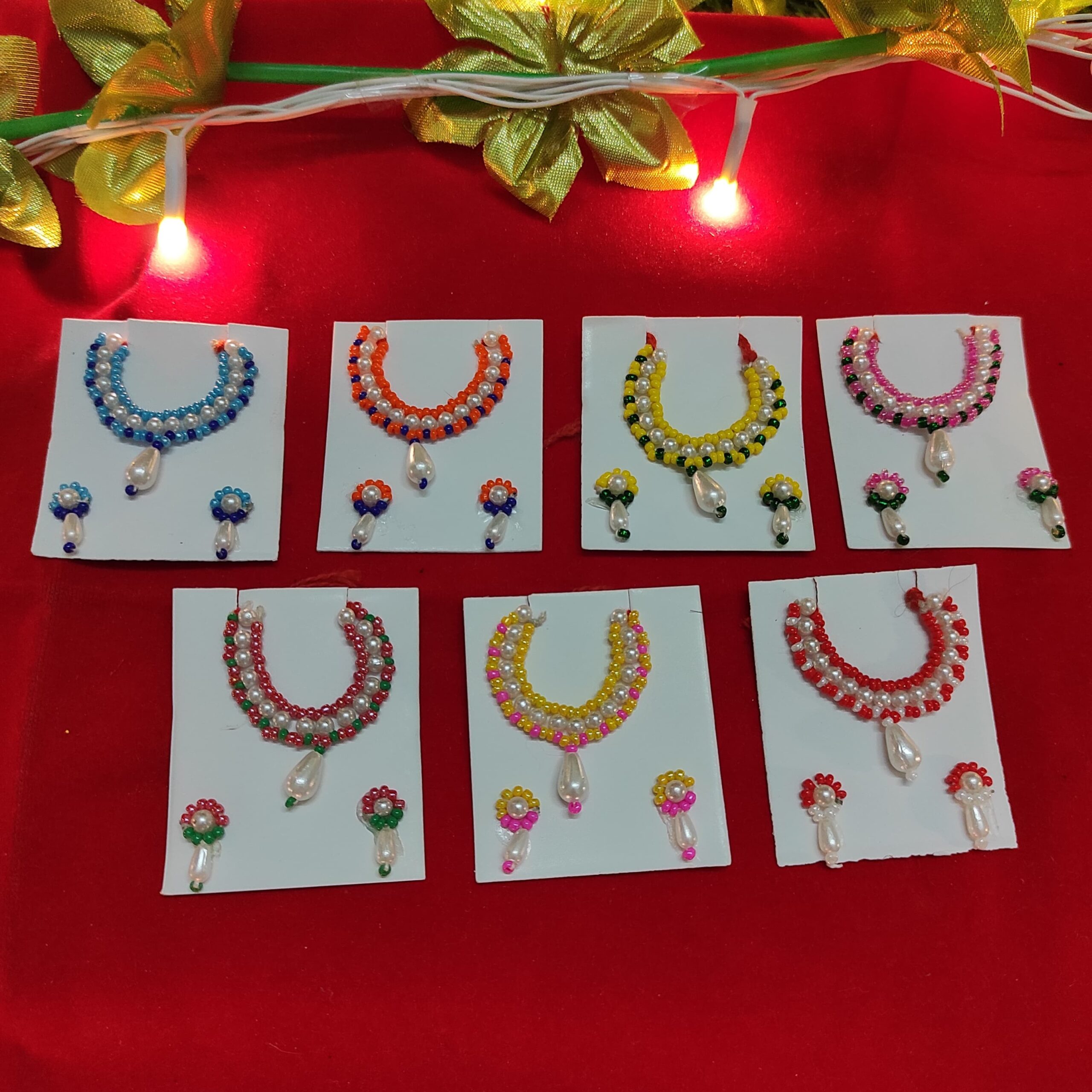 Moti mala with bali set for suitable size [1-4]