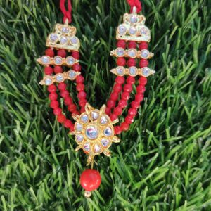 Red Moti mala for suitable size [4-8]