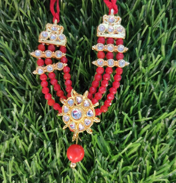 Red Moti mala for suitable size [4-8]