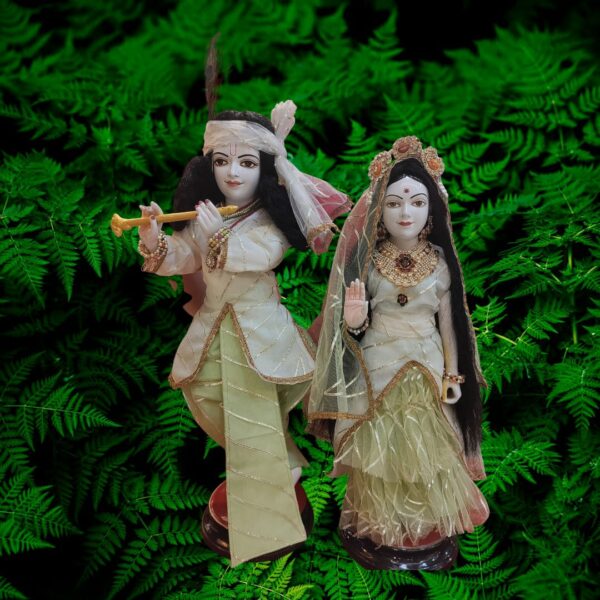 Elegant Radha Krishna Jodi Dress Set | 2 feet