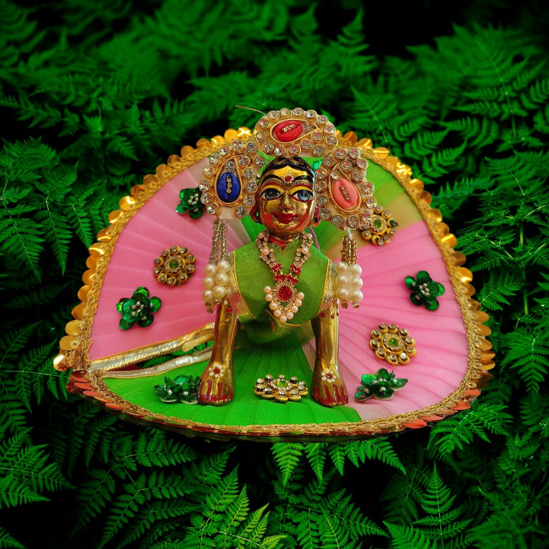 Royal Blossom Radha Raani Poshak Set with Tiara
