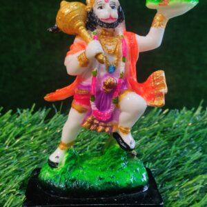 Lord Hanuman Idol with Sanjeevani Mountain | 8' Inch