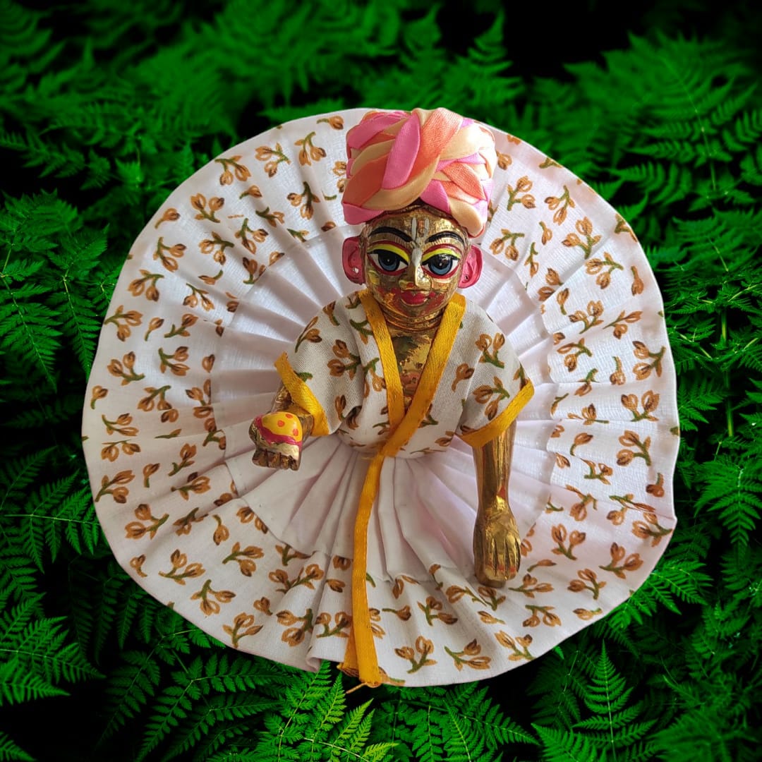 Floral Cotton Daily Wear Poshak Set for Laddu Gopal