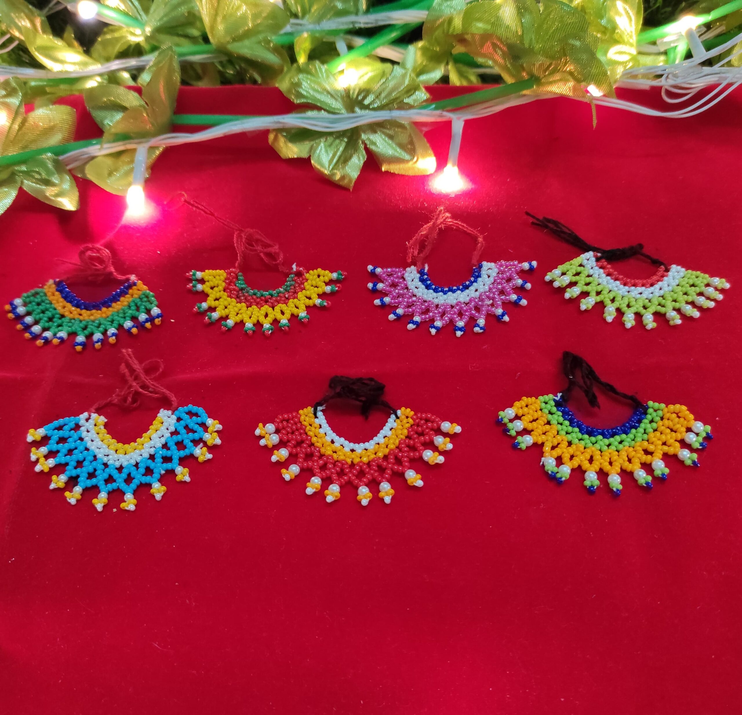 Handmade multi color moti mala for suitable size [1-4]