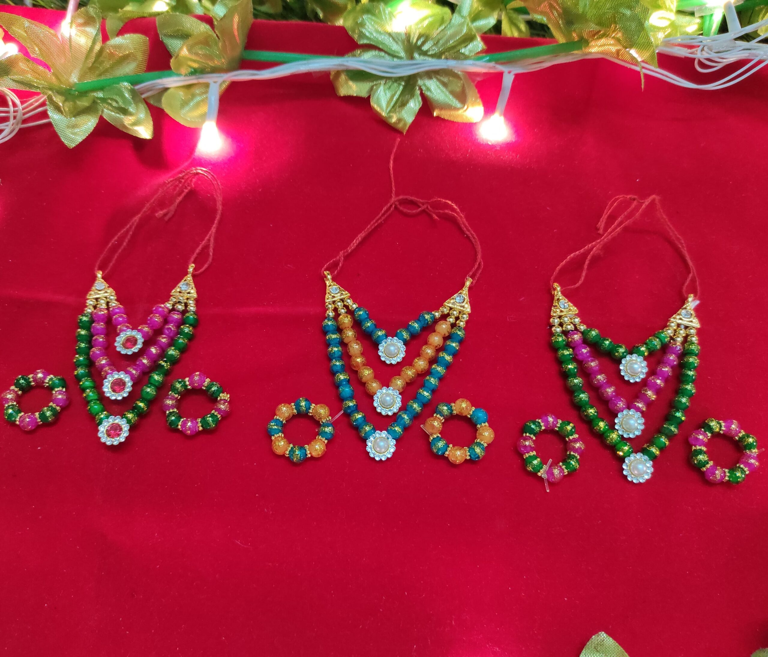 3 Layer moti mala with kada for suitable size [3-6]
