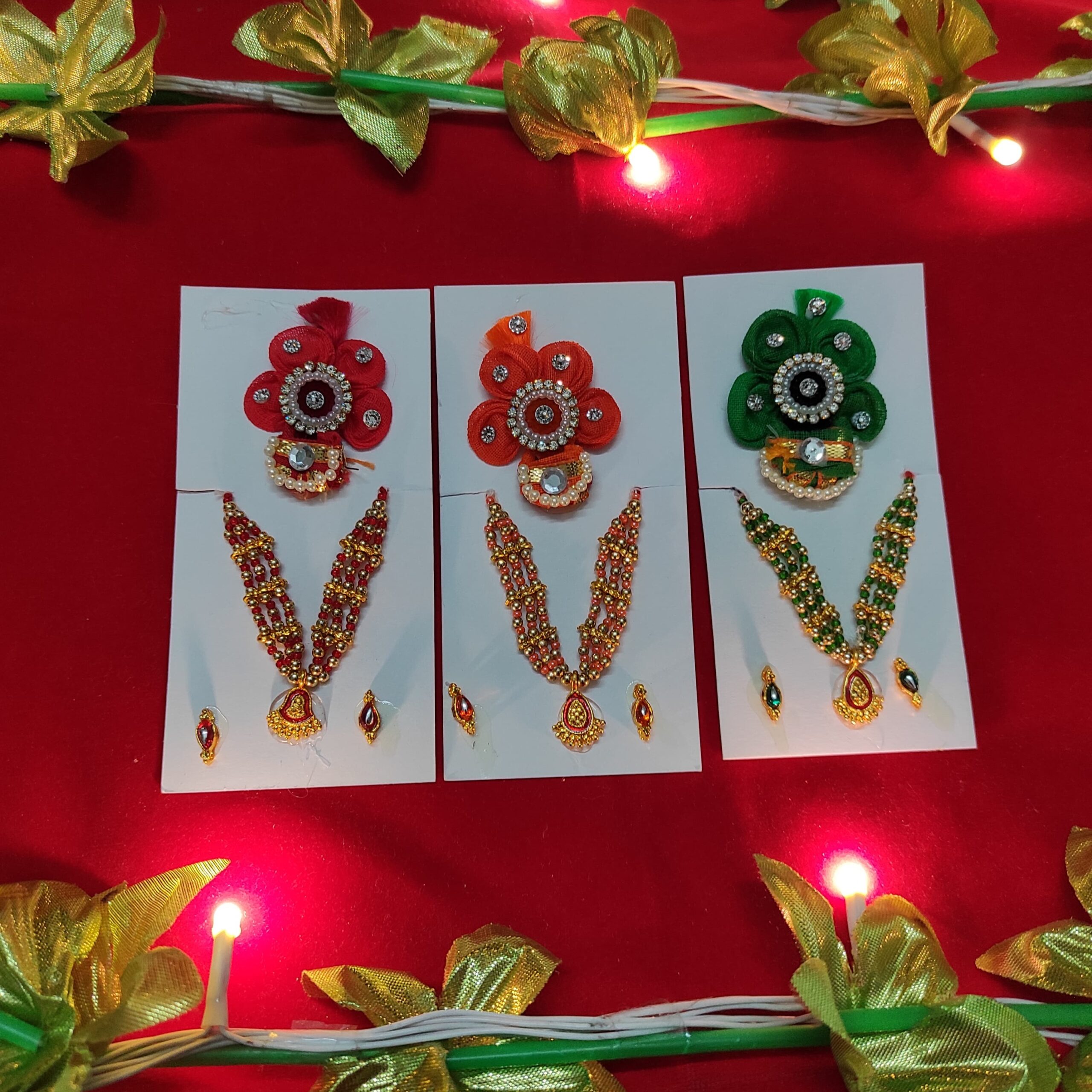 Laddu Gopal full set with bali and mukut kalangi for suitable size [3-5]