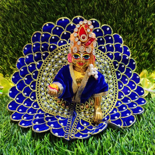 Divine Peacock Lotus Dress for Laddu Gopal - Image 2