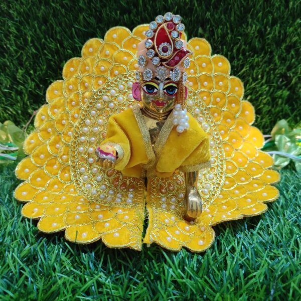 Divine Peacock Lotus Dress for Laddu Gopal - Image 3
