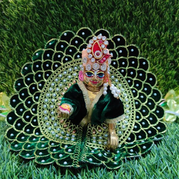 Divine Peacock Lotus Dress for Laddu Gopal - Image 4