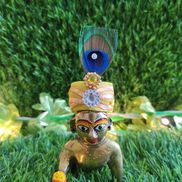 Laddu Gopal minimal peacock pagdi for suitable size [5] - Image 6