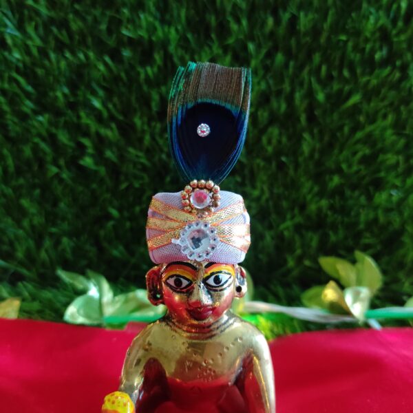 Laddu Gopal minimal peacock pagdi for suitable size [5] - Image 5