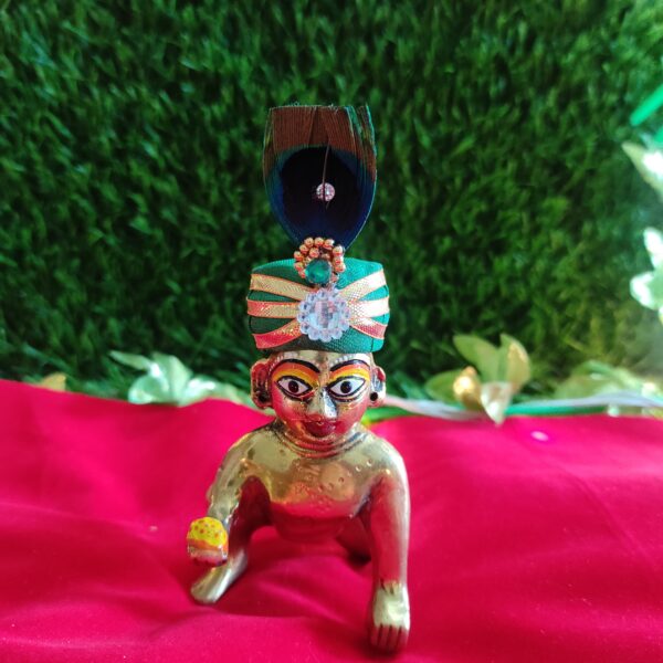 Laddu Gopal minimal peacock pagdi for suitable size [5] - Image 3