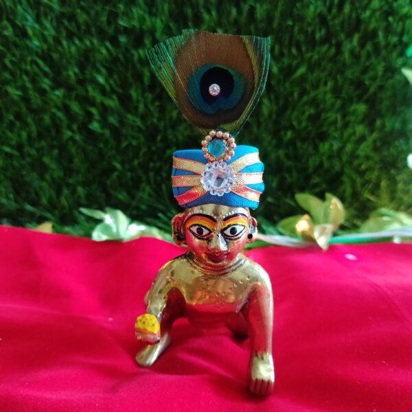Laddu Gopal minimal peacock pagdi for suitable size [5] - Image 2