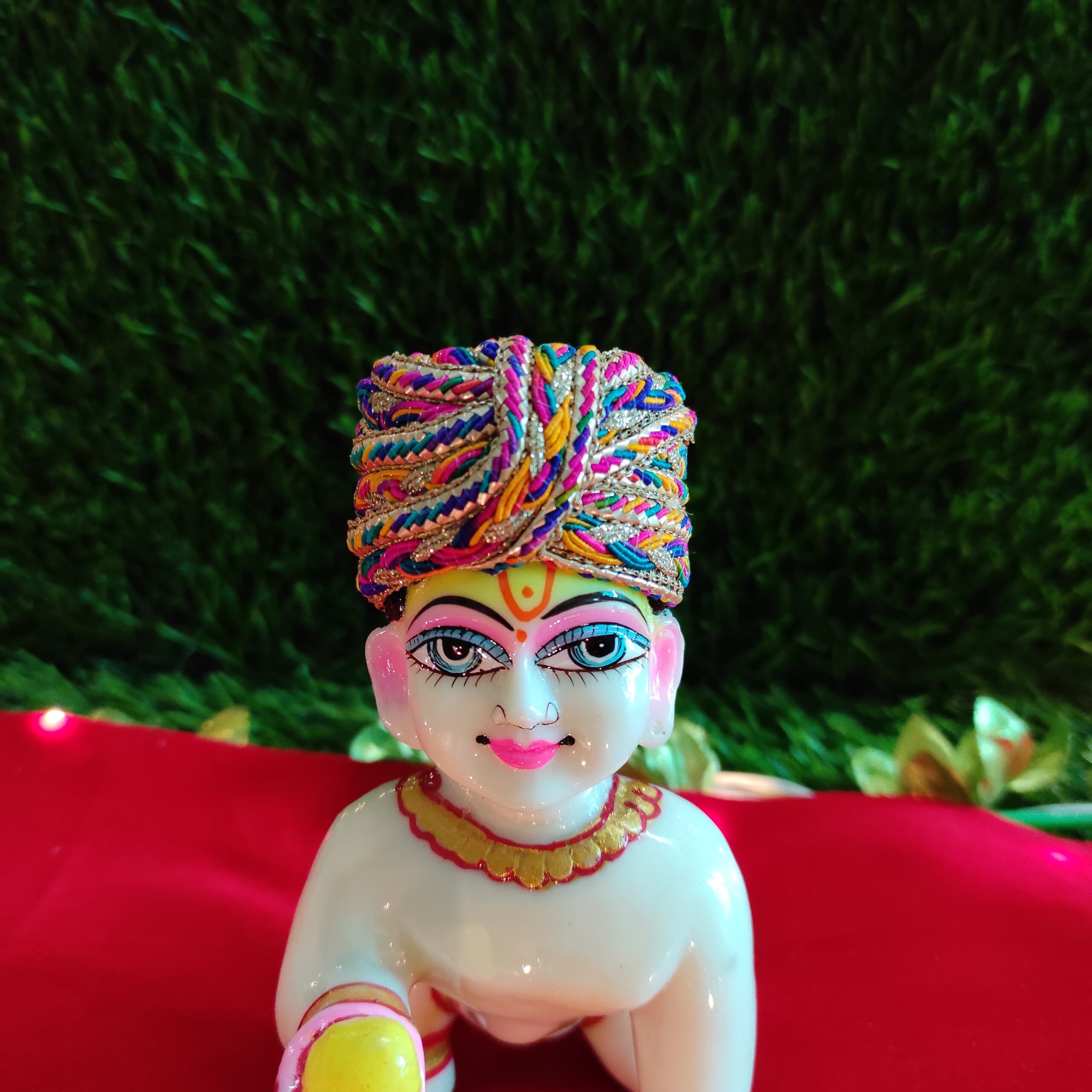 Laddu Gopal Rajasthani-style pagdi for suitable size [6-7]