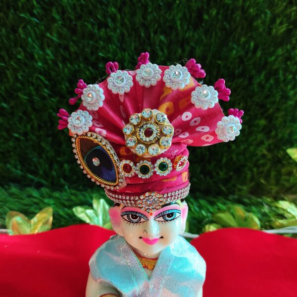 Laddu Gopal bandhani divine pagdi for suitable size [5-6]