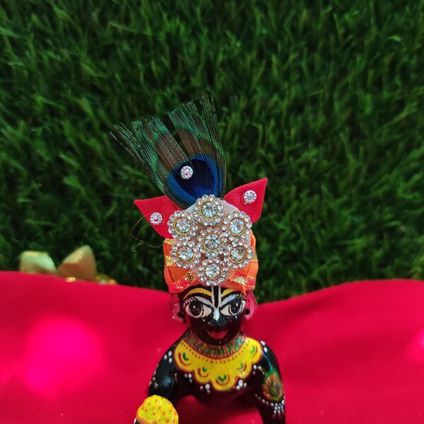 Laddu Gopal mor-pankh pagdi for suitable size [4] - Image 2