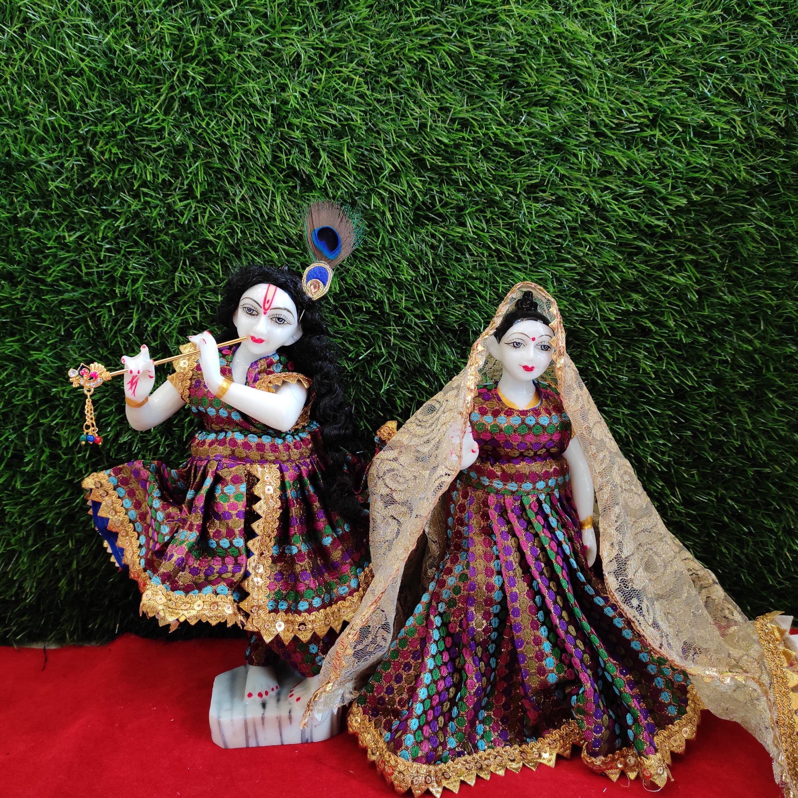 Elegant Radha Krishna Jodi Dress Set
